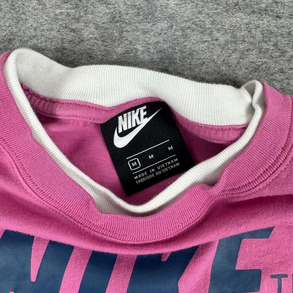 Nike Sportswear Sneaker10 Icon Clash Oregon Crop T-Shirt Pink Womens Medium M *
